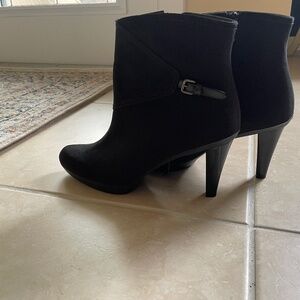 Stuart Weitzman black suede booties